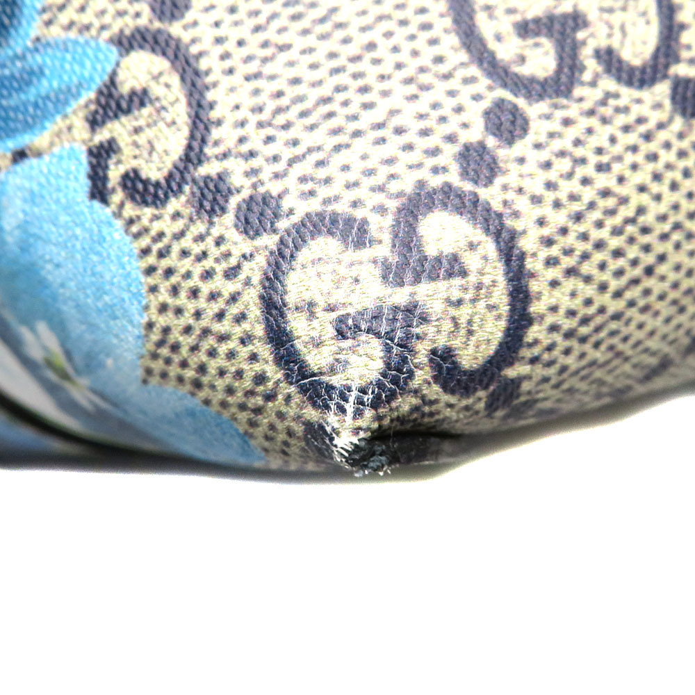 GUCCI GG Blooms Reversible Tote Bag Supreme Beige Blue Floral Flower - Picture 6 of 11
